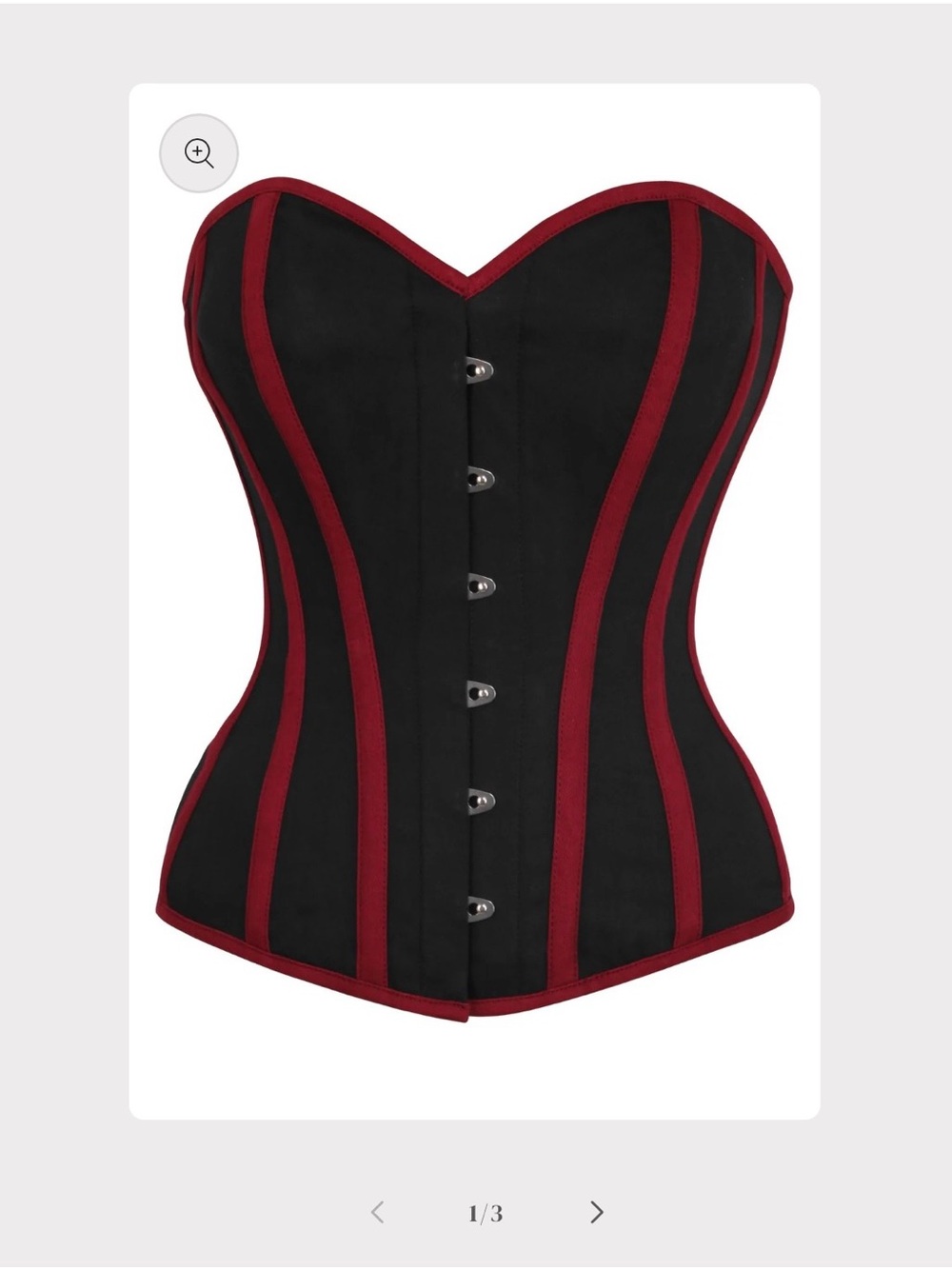 Black and Burgundy Strapless Corset Camisole by Corset Story